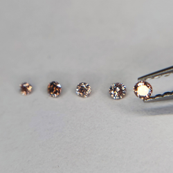 Rosa Diamant im Rundschliff 1,3-1,9 mm