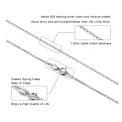 Cadena de Plata 925 de 40 a 60 cm Grosor 2,5 mm