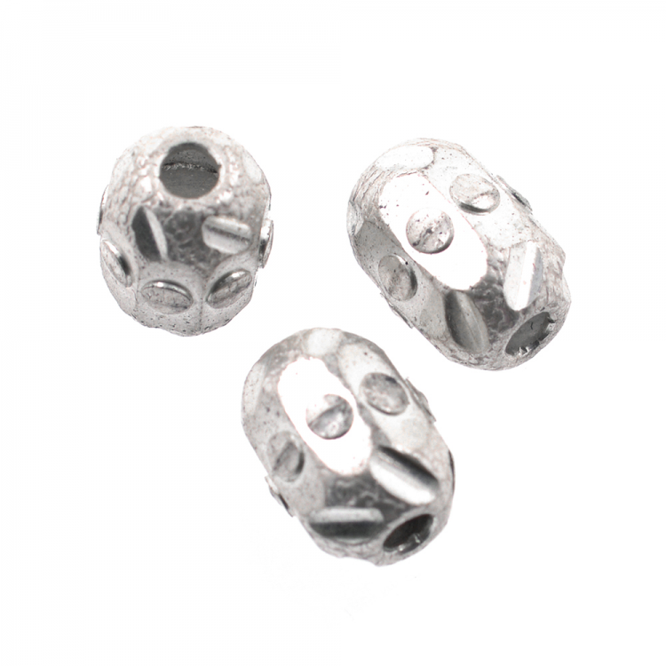 Perles en argent 925 plaqué rhodium 12,5mm