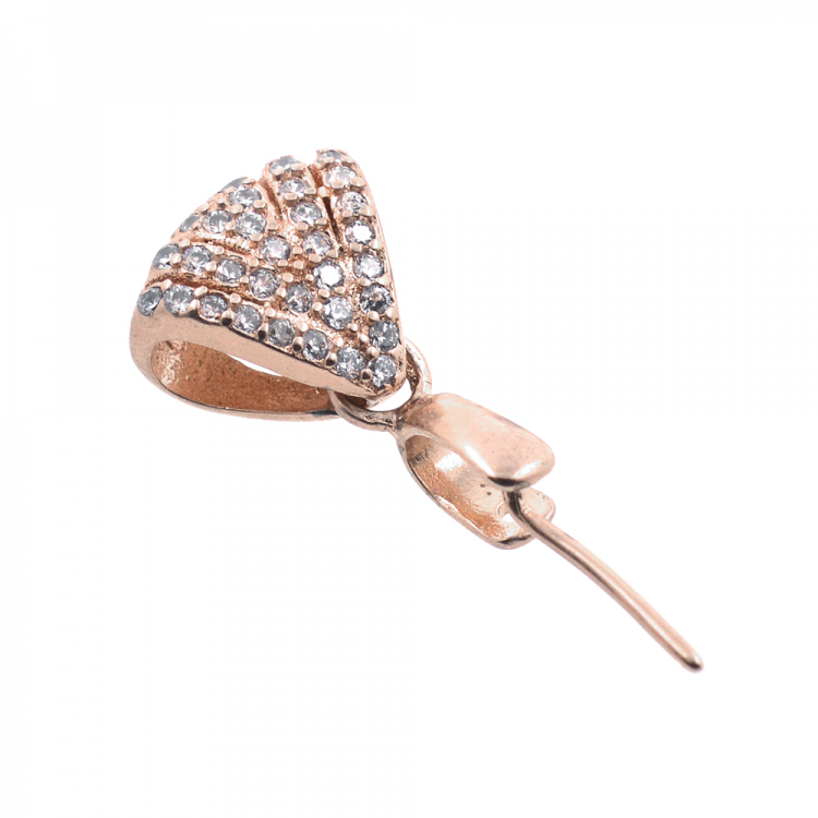 DIY Rose gold plated sterling silver 925 hook 22 x 9 mm