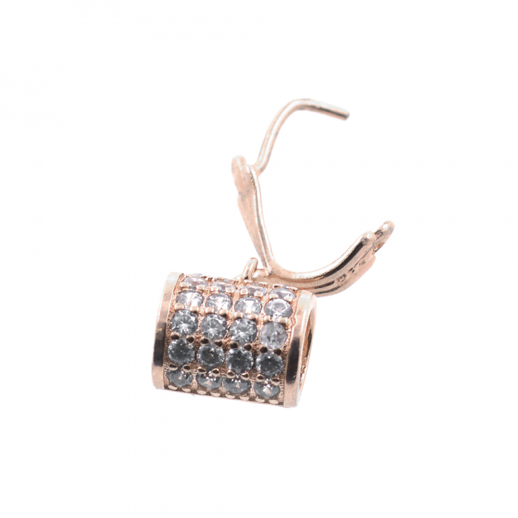DIY Argent sterling plaqué or rose 925 argent 25 x 8  mm