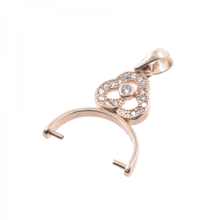 DIY Rose gold plated sterling silver 925 hook 22 x 12  mm