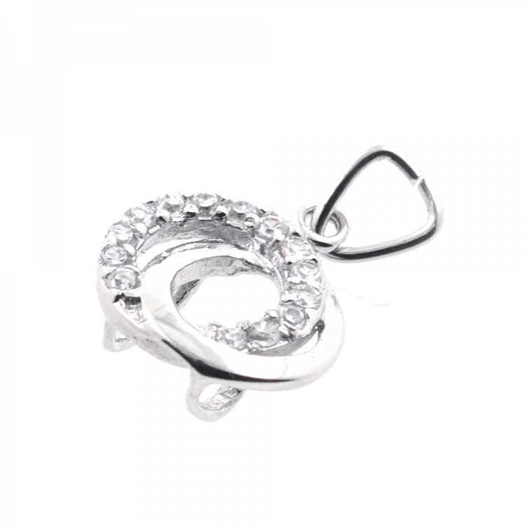 DIY Rhodium plated 925 silver hook 18 x 13 mm