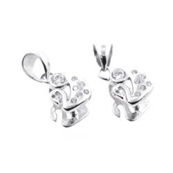 DIY Rhodium plated 925 silver hook 18 x 8 mm