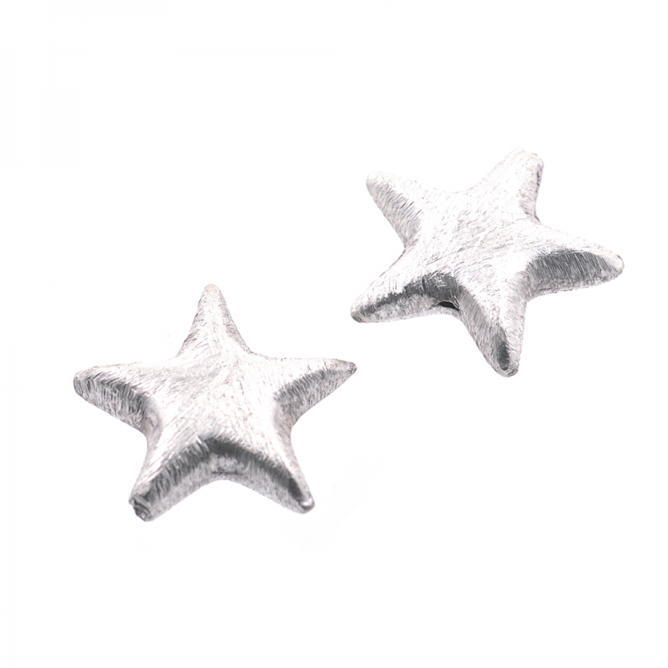 DIY Rhodinierte 925 Sterling Silber Stern Perle 14,3 mm