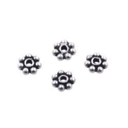 DIY Perlina in argento 925 rodiata 15 x 9 mm Min. 10 pz.