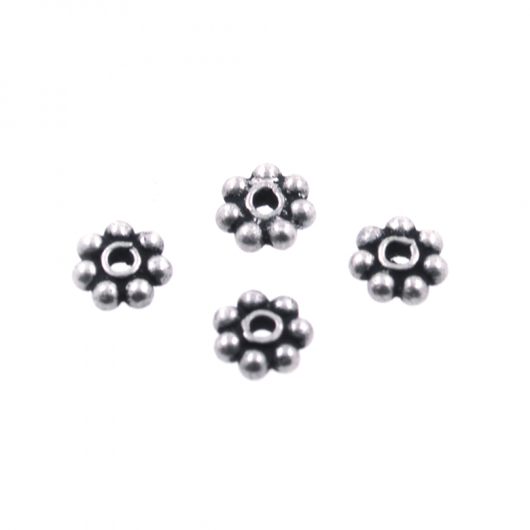 DIY Perle en argent 925 plaqué rhodium 15 x 9 mm Min. 10pc
