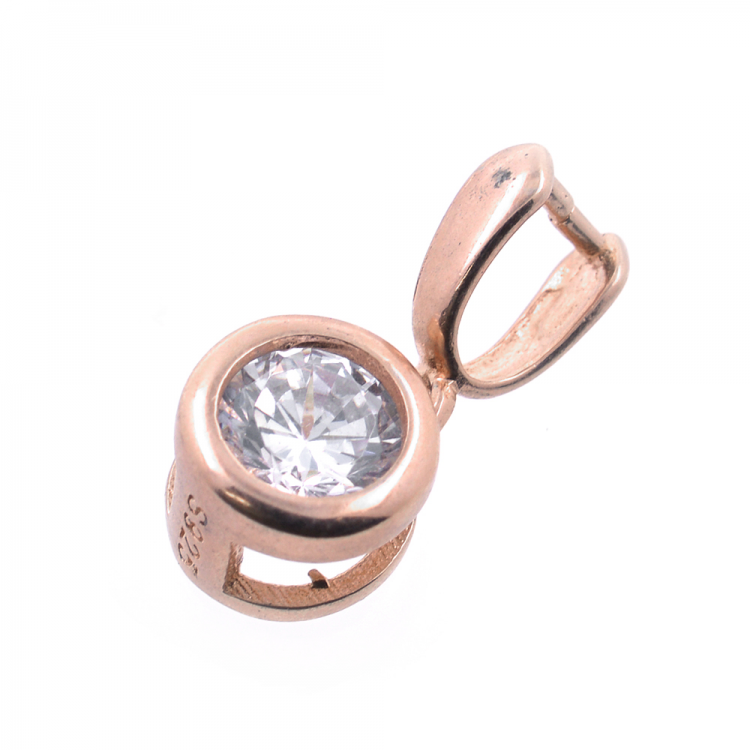 DIY Chiusura in argento 925 placcato oro rosa 15 X 5 mm