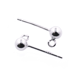 DIY Rhodium plated 925 silver pin head15 x 7 mm