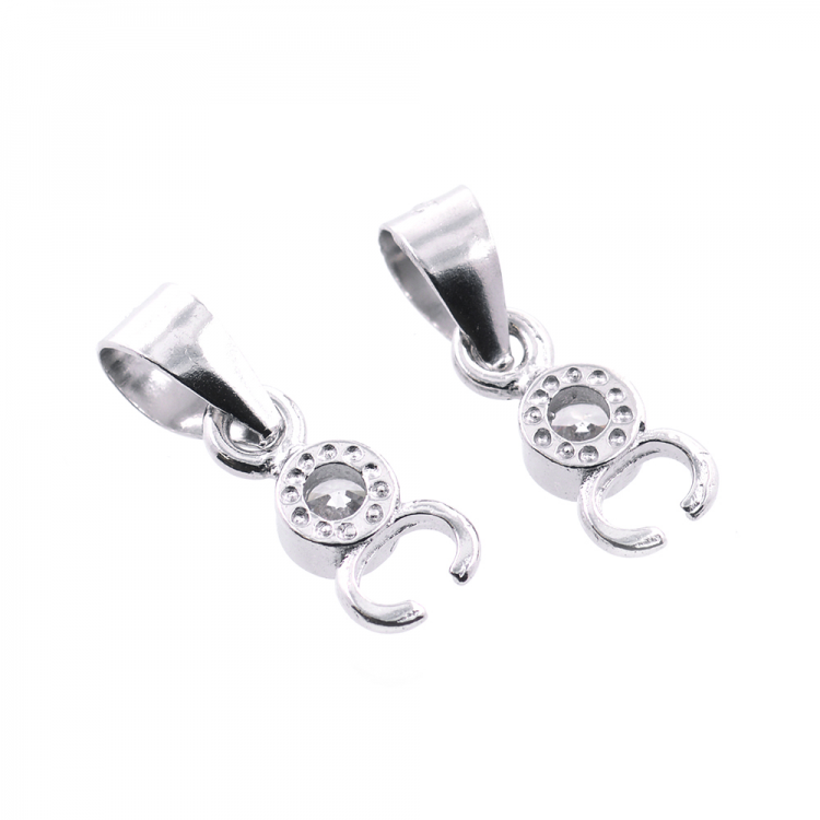 DIY Enganche  de plata 925 bañada en rodio 14 X 5 mm