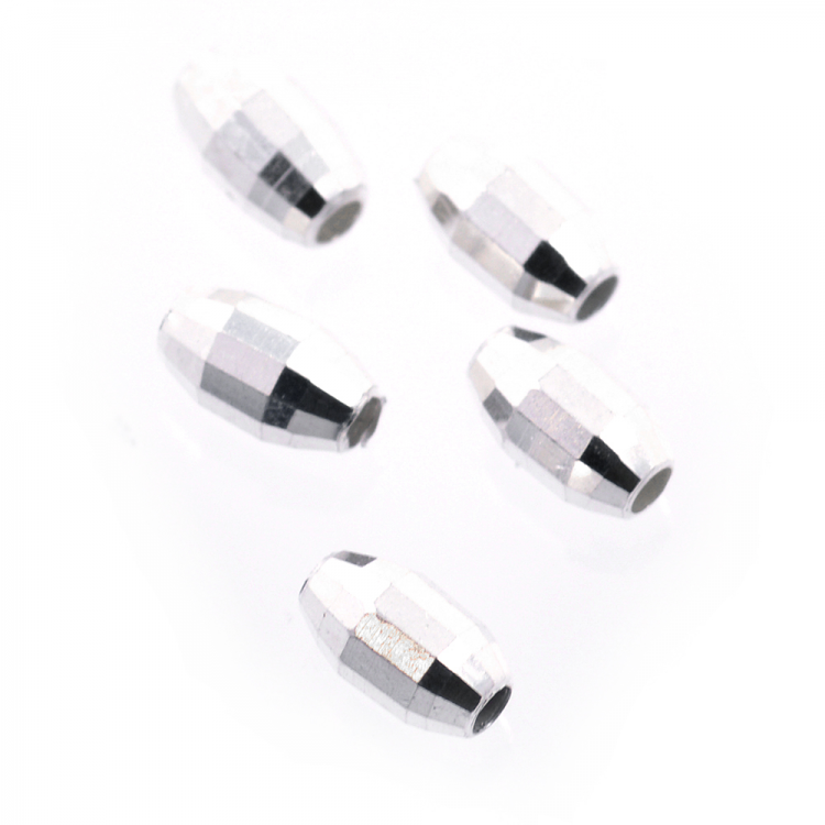 DIY Abalorio de plata 925 bañada en rodio 5 x 3 mm