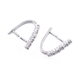 DIY Rhodium plated 925 silver hook 15 X 11 mm