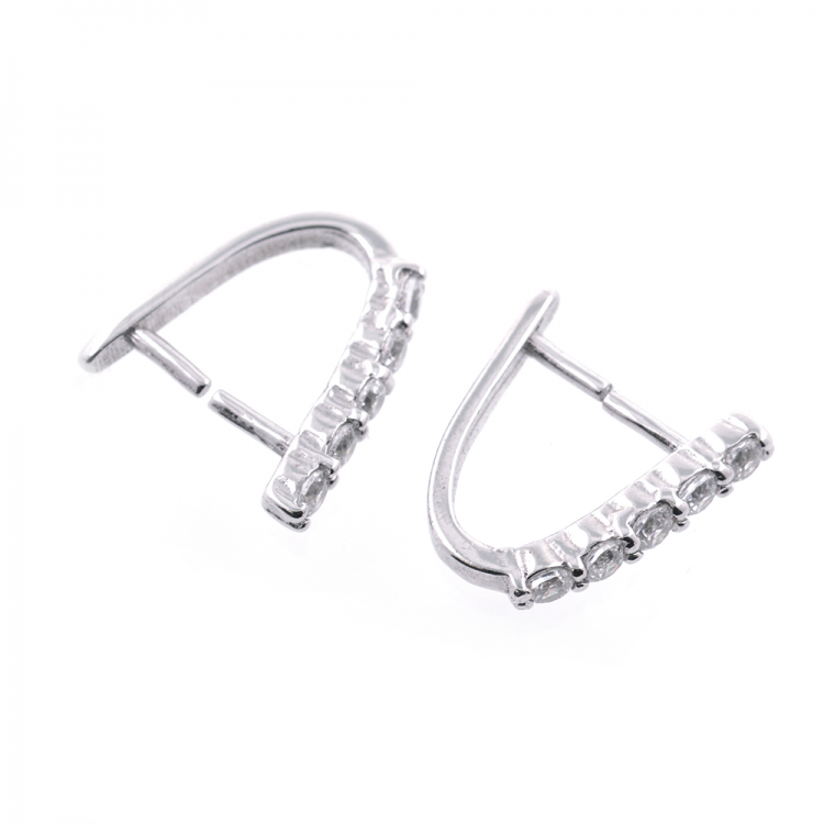 DIY Chiusura in argento 925 rodiato 15 X 11 mm