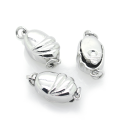 Tra magnete in argento 925 rodiato 17 x 8 mm