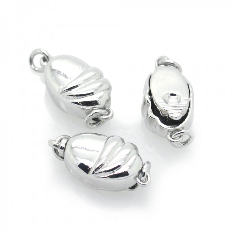 Tra magnete in argento 925 rodiato 17 x 8 mm