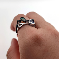 Multigem ovaler Ring 6 x 4 mm in verschiedenen Ausführungen