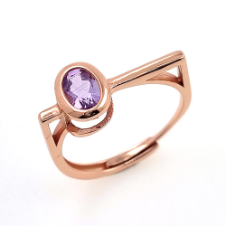 Oval Multigems ring 6 x 4 mm in various finishes