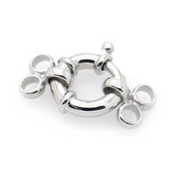 Chiusura in argento 925 rodiato 21 x 15 mm