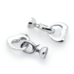 Chiusura in argento 925 rodiato 20 x 12 mm