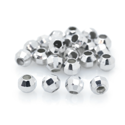 DIY Rhodinierte 925 Silberperle 6 oder 3 mm