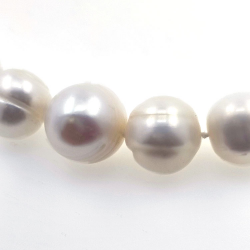 Collana di perle di fiume 13 mm in argento lunga 40 cm