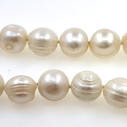 Collana di perle di fiume 12 mm in argento lunga 40 cm