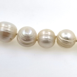 River pearl necklace 12 mm in silver with 40 cm length