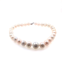 copy of Collier de perles de rivière 13 mm en argent d'une longueur de 40 cm