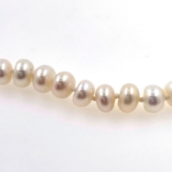 Collier de perles de rivière 6,3 mm en argent d'une longueur de 40 cm