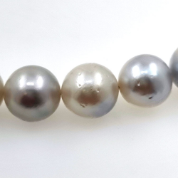 Collana di perle di fiume 12 mm in argento lunga 40 cm
