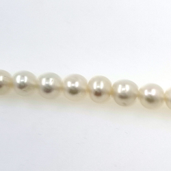 Filo di perle di fiume da 7 mm con una lunghezza di 40 cm