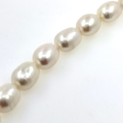Hilo de perlas de rio de 11 X 15 mm con 40 cm de largo