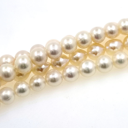 Strand of river pearls of 6 mm with 40 cm long