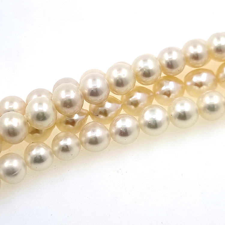 Hilo de perlas de rio de 6 mm con 40 cm de largo
