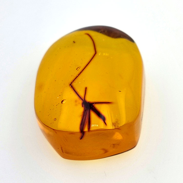 28,61ct Amber with cabochon insect 33 x 27 x 18mm