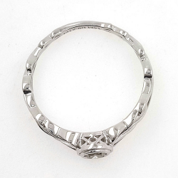 Anillo de Diamante en oro blanco de 14kt nudo celta