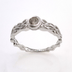 Bague diamant en or blanc 14kt Nœud celtique