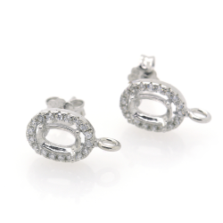 DIY Ohrring-Zubehör aus 925er Silber mit Zirkonia
