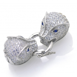 DIY Enganche Tigre de Plata 925 avec zircons 17,95 x 12,82 x 7,26 mm