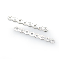 DIY Separador de Plata 925 rodinada  de 27,71 x 3,32 x 0,58 mm