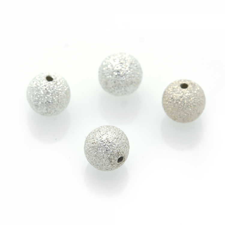 DIY Perle Silberkugel 925 rhodiniert 6 x 6 mm