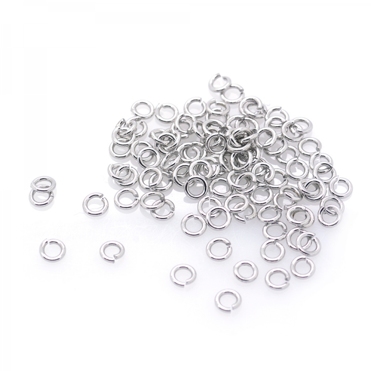 Bague ouverte DIY en argent 925 3,5 x 3,5 mm