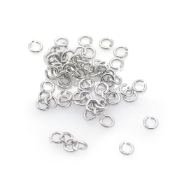 DIY Anilla abierta en Plata 925 3,5 x 3,5 mm
