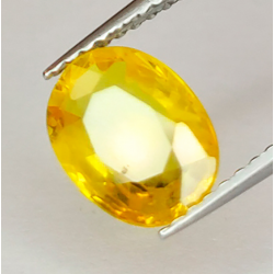1,91 ct Saphir jaune taille ovale  8,73 x 6,70 x 3,41 mm