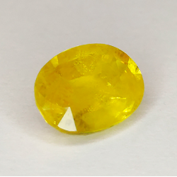 2.54ct Zafiro Amarillo Talla Oval  9.48x6.95x4.28mm