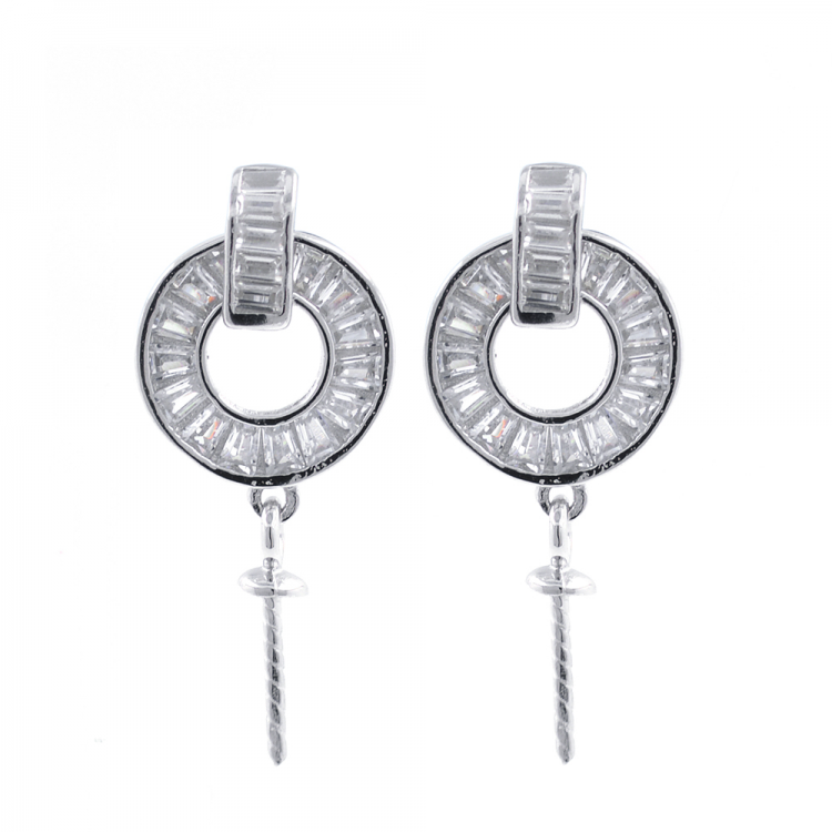 Boucles d'oreilles fermoir et argent 925