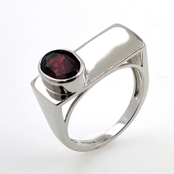 Anello in argento 925 placcato oro giallo e pietre preziose