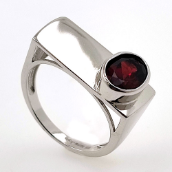 Anello in argento 925 placcato oro giallo e pietre preziose