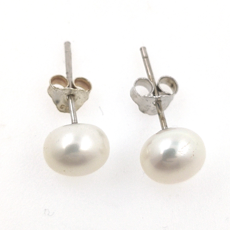 Perle und Silber 925 Ohrringe