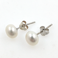 Perle und Silber 925 Ohrringe
